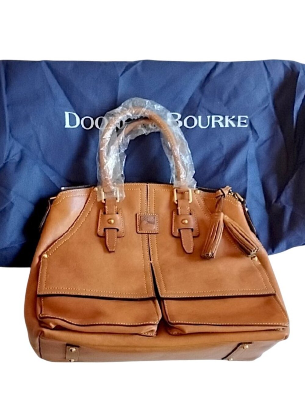 NWT Florentina Clayton Leather Satchel Natural 8L419-NA - Picture 4 of 14